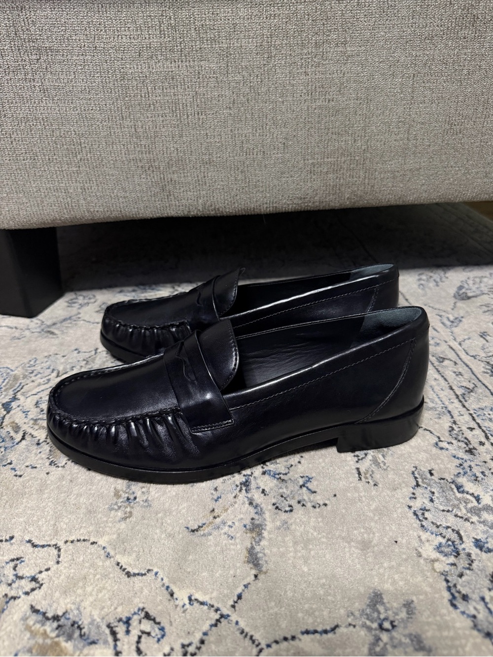 Reformation Ani Ruched Penny Loafer Black - Picture 7 of 10